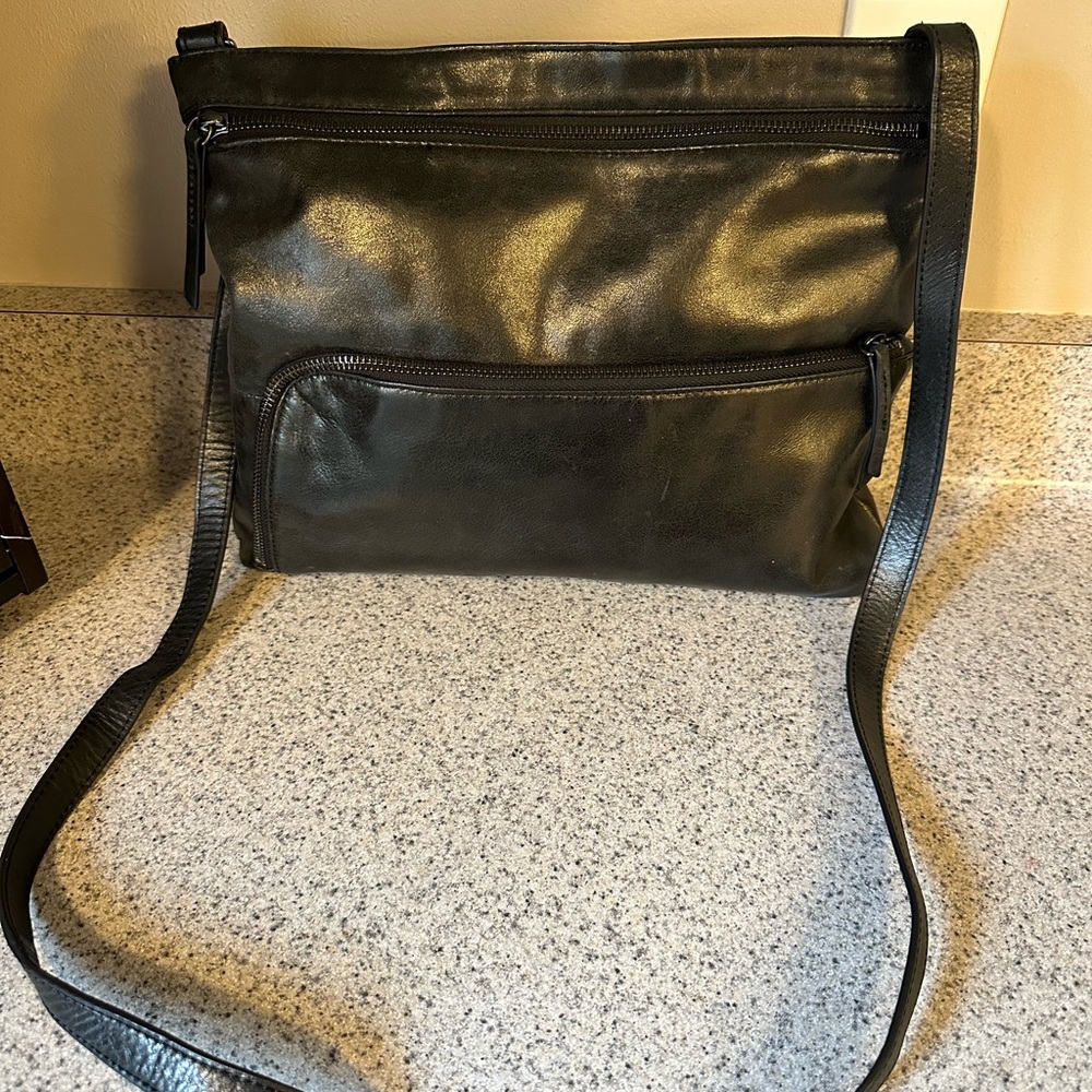 Margot All Black Leather Purse, Handbag